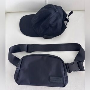 Set of new Equinox Black Baseball Hat and Fanny Pack
